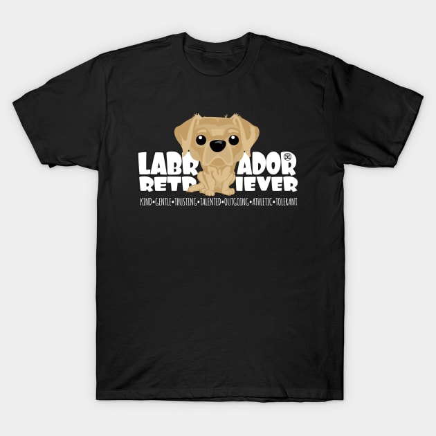 Labrador Retriever (Yellow) - DGBighead T-Shirt by DoggyGraphics